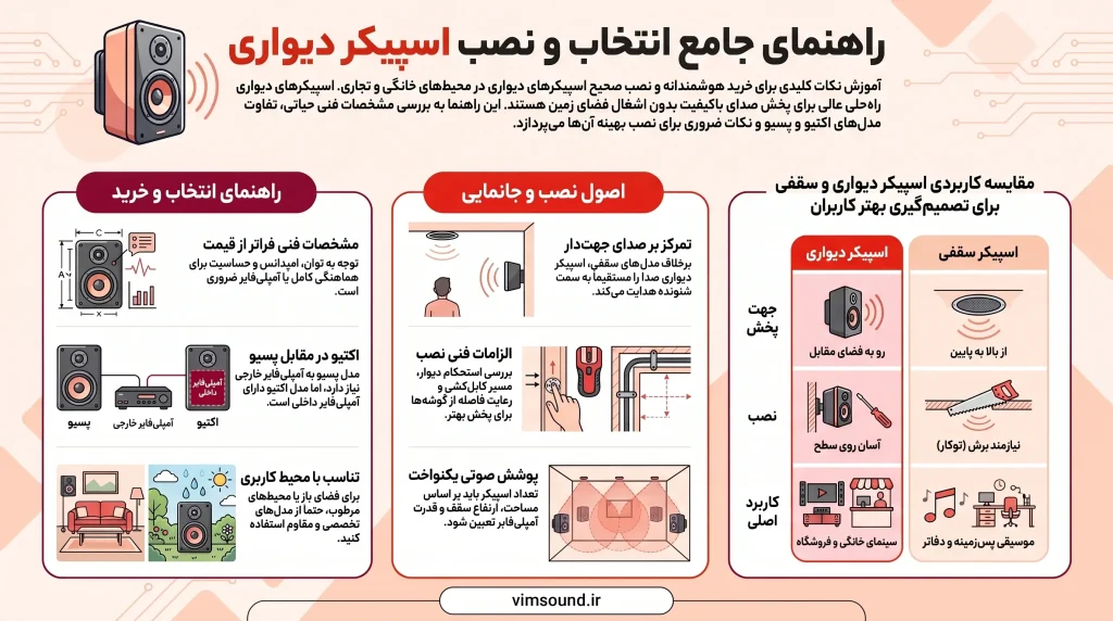 راهنمای خرید اسپیکر دیواری